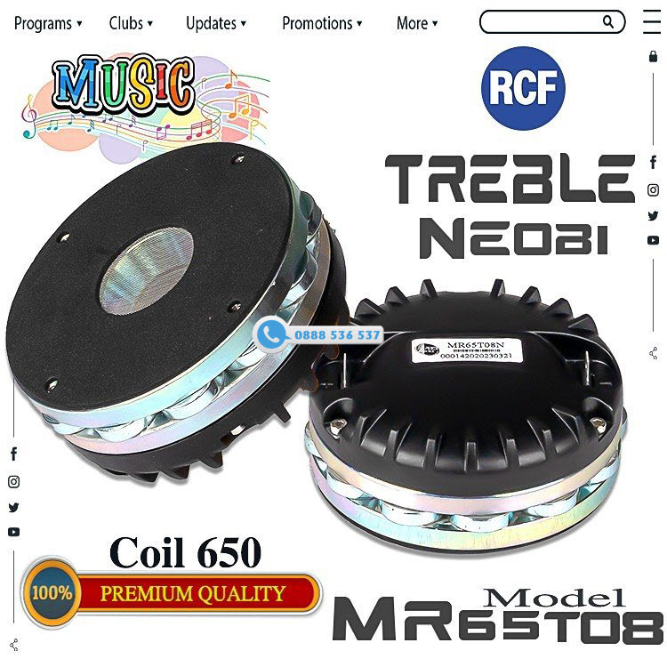 LOA TREBLE NEO BI RCF MR65T08N